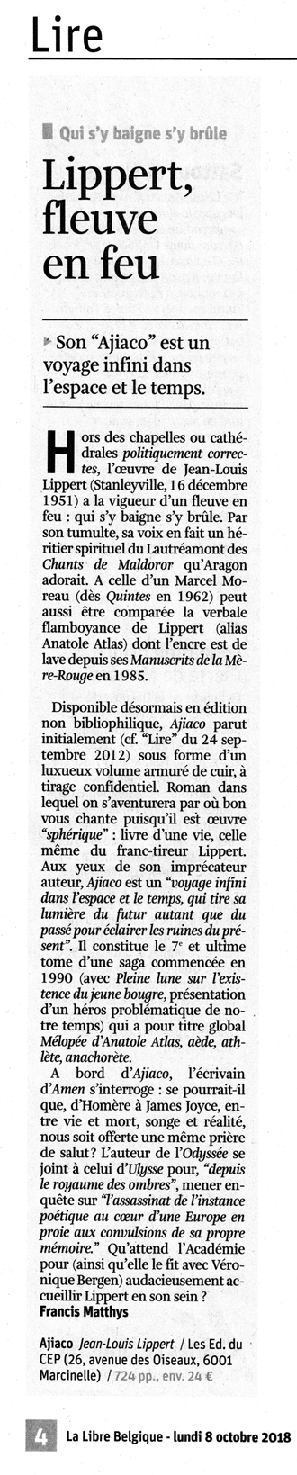  Article de La Libre 