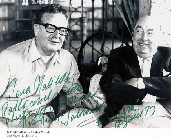 Salvador Allende et Pablo Neruda