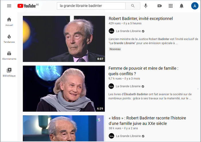 Les Badinter reçus à la Grande Librairie Les Badinter reçus à la Grande Librairie