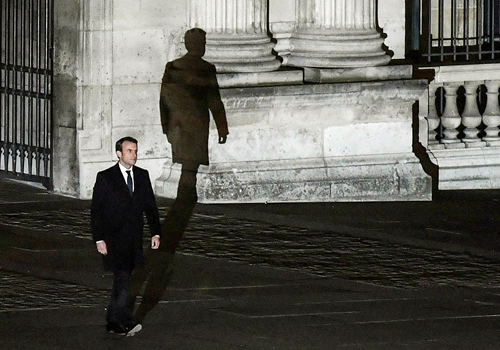 Le Président Macron au Louvre