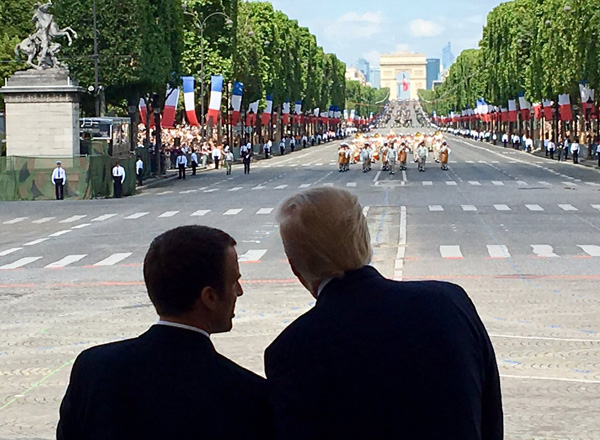  Macron et Trump le 14 juillet 2017 