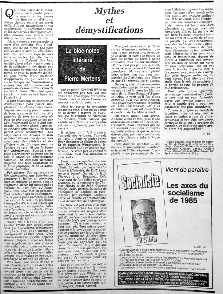 Article de Pierre Mertens