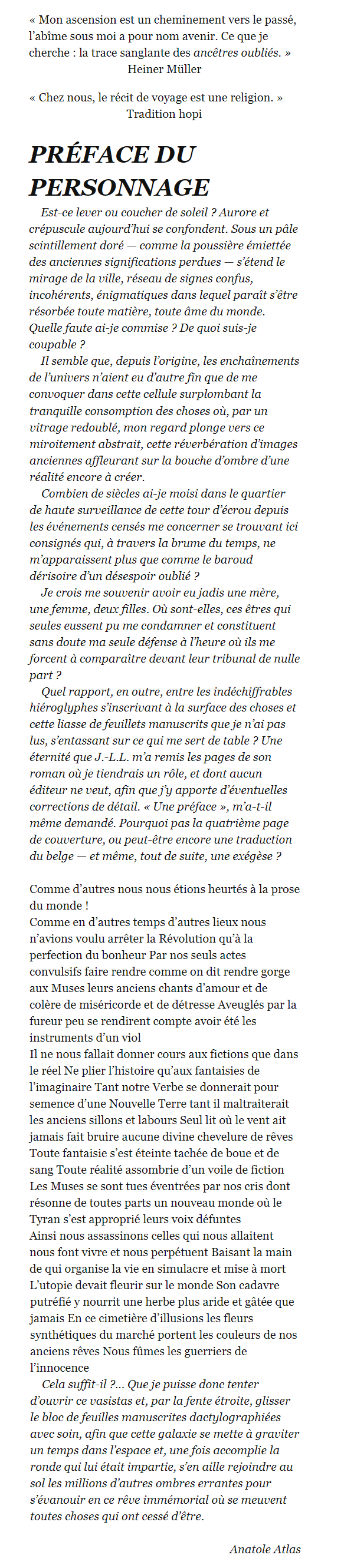  Préface de Pleine lune sur l'existence du jeune bougre 