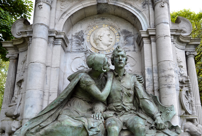 Monument à Charles De Coster, Nele et Thijl, à Ixelles